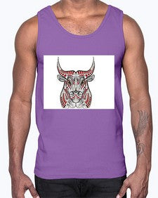ethnic bull 418#- mandala- Cotton Tank