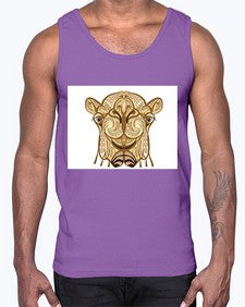 ethnic camel 419#- mandala- Cotton Tank