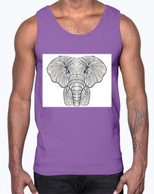 ethnic elefant 422#- mandala- Cotton Tank