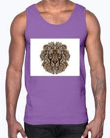 ethnic lion 430#- mandala- Cotton Tank