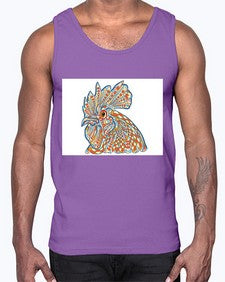 ethnic rooster 438#- mandala- Cotton Tank