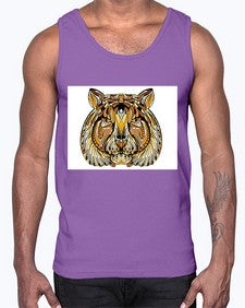 ethnic tiger 439#- mandala- Cotton Tank