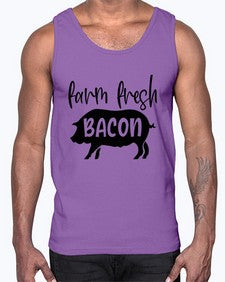 farm fresh bacon 961#- bacon- Cotton Tank