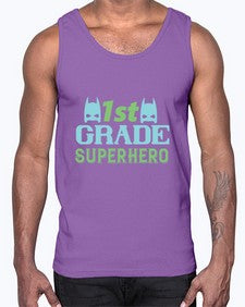 first Grade Superhero 157#- first grade- Cotton Tank