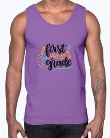 first day of first grade 102#- first grade- Cotton Tank