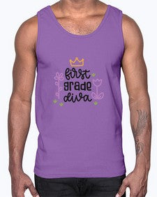 first grade diva 126#- first grade- Cotton Tank