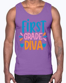 first grade divaaa 130#- first grade- Cotton Tank