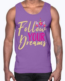 follow your dreams 133#- unicorn- Cotton Tank