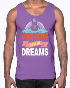 follow your dreams 137#- unicorn- Cotton Tank