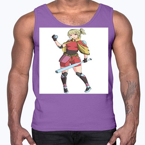 girl bring stick3#- anime- Cotton Tank