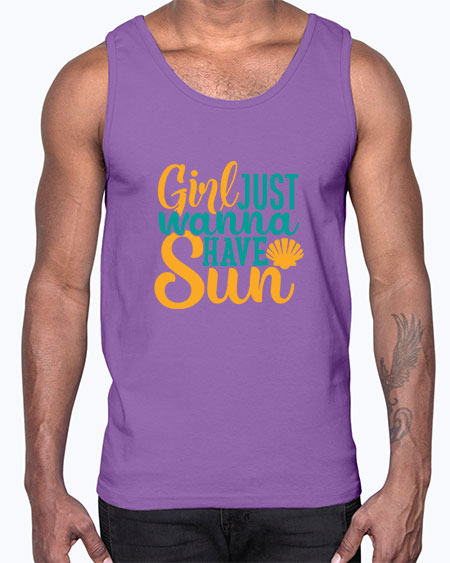 girls just wanna have sun Style 101#- summer- Cotton Tank