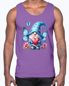 gnome with butterfly 01#- gnome- Cotton Tank