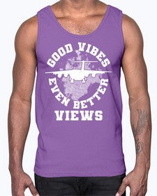 good vibes even better views  15#- airplane- Cotton Tank