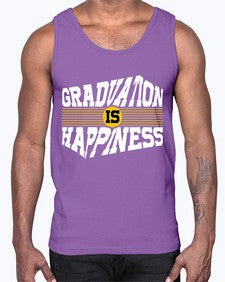 graduation is happiness 223#- graduation- Cotton Tank
