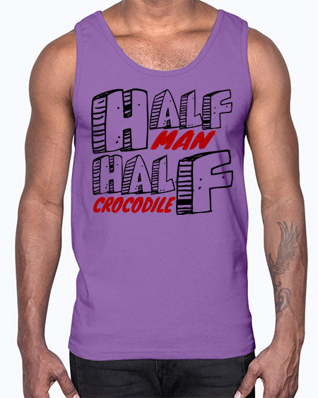 half man half crocodile- alligator- Cotton Tank