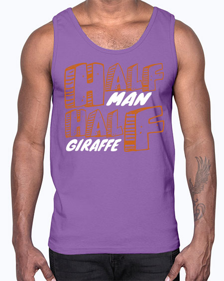 half man half giraffe- giraffee- Cotton Tank