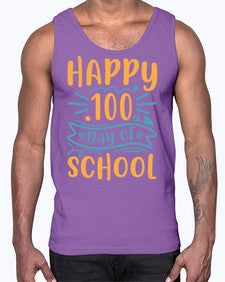happy one hundredth day of school 248#- one hundred days- Cotton Tank