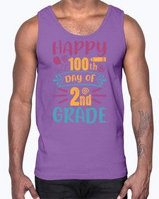 happy one hundredth day of second grade 249#- second grade- Cotton Tank