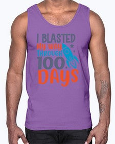i blasted on my way through one hundred days 357#- one hundred days- Cotton Tank