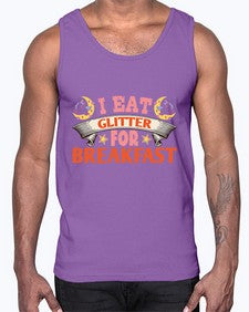 i eat glitter for breakfast 179#- unicorn- Cotton Tank
