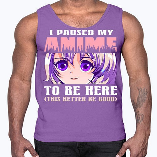 i paused my anime to be here236#- anime- Cotton Tank