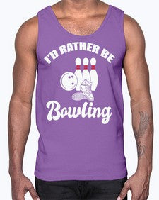 id rather be bowling 649#- bowling- Cotton Tank
