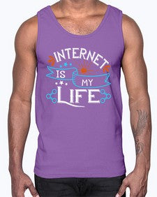 internet is my life 66#- internet- Cotton Tank