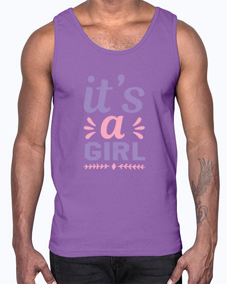 its a girl Style 132#- baby shower- Cotton Tank