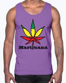 jamican cannabis 686#- marijuana- Cotton Tank