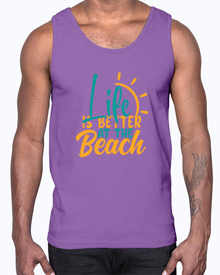 life is better at the beach Style 92#- summer- Cotton Tank