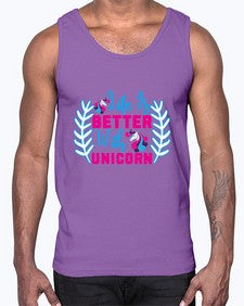 life is better with unicorn 252#- unicorn- Cotton Tank