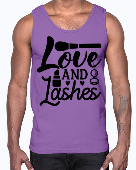 love and lashes 13#-makeup Cotton Tank