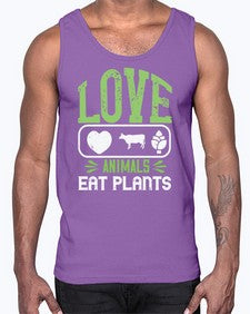 love animals eat plants 321#- vegan- Cotton Tank