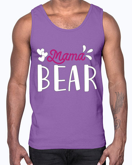 mama bear 173#- bears - animals- Cotton Tank