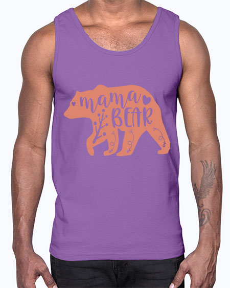 mama bear 179#- bears - animals- Cotton Tank