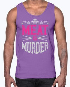 meat is murder 334#- vegan- Cotton Tank