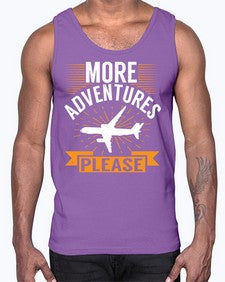more adventures please  32#- airplane- Cotton Tank