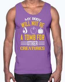 my body will not be a tomb 348#- vegan- Cotton Tank