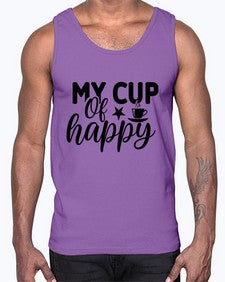 my cup of happy 1420#- tea- Cotton Tank