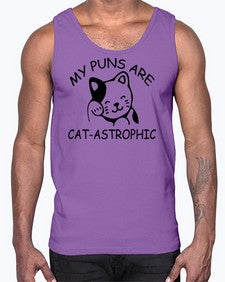 my puns are catAstrophic- cats- Cotton Tank