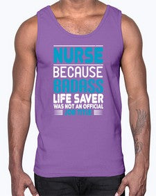 nurse because badass Style 1148#- nurse- Cotton Tank