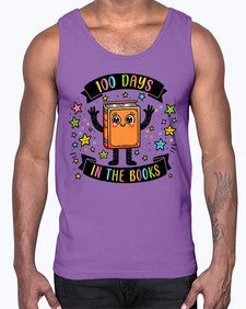 one hundred Days in the Books 567#- one hundred days- Cotton Tank