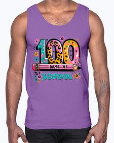 one hundred days of school lighting 573#- one hundred days- Cotton Tank