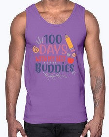 one hundred days with my best buddies 586#- one hundred days- Cotton Tank