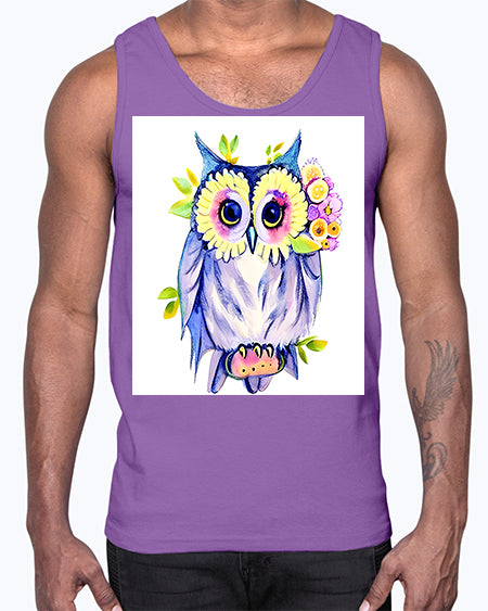 owl 10#- owl- Cotton Tank
