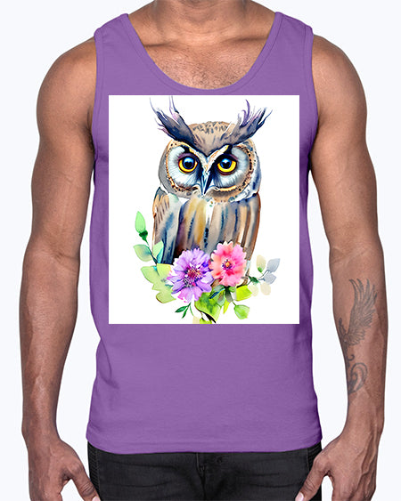 owl 11#- owl- Cotton Tank