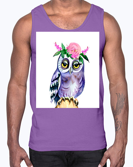 owl 15#- owl- Cotton Tank