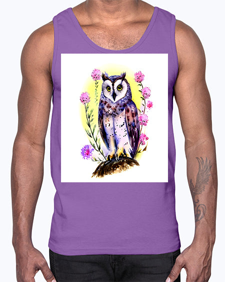 owl 18#- owl- Cotton Tank