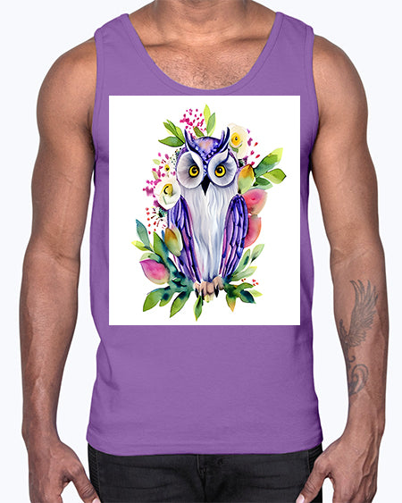owl 1#- owl- Cotton Tank
