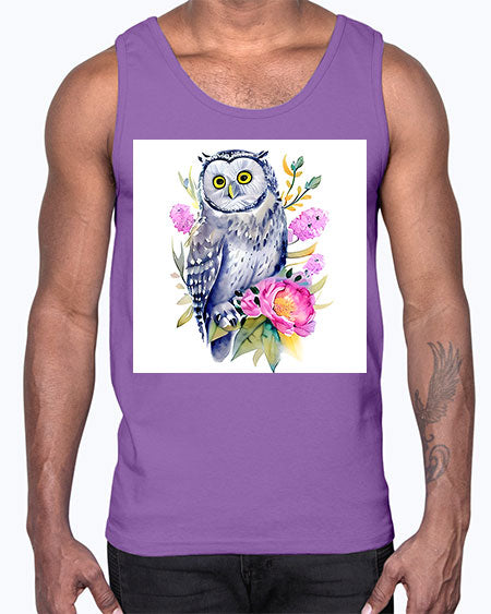 owl 21#- owl- Cotton Tank